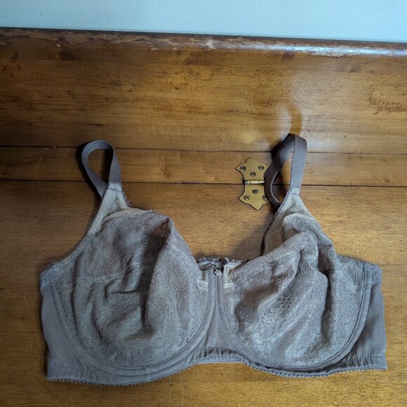Wacoal Women’s Retro Chic Full Figure Underwire Brown Cappuccino 36DD - Picture 1 of 8